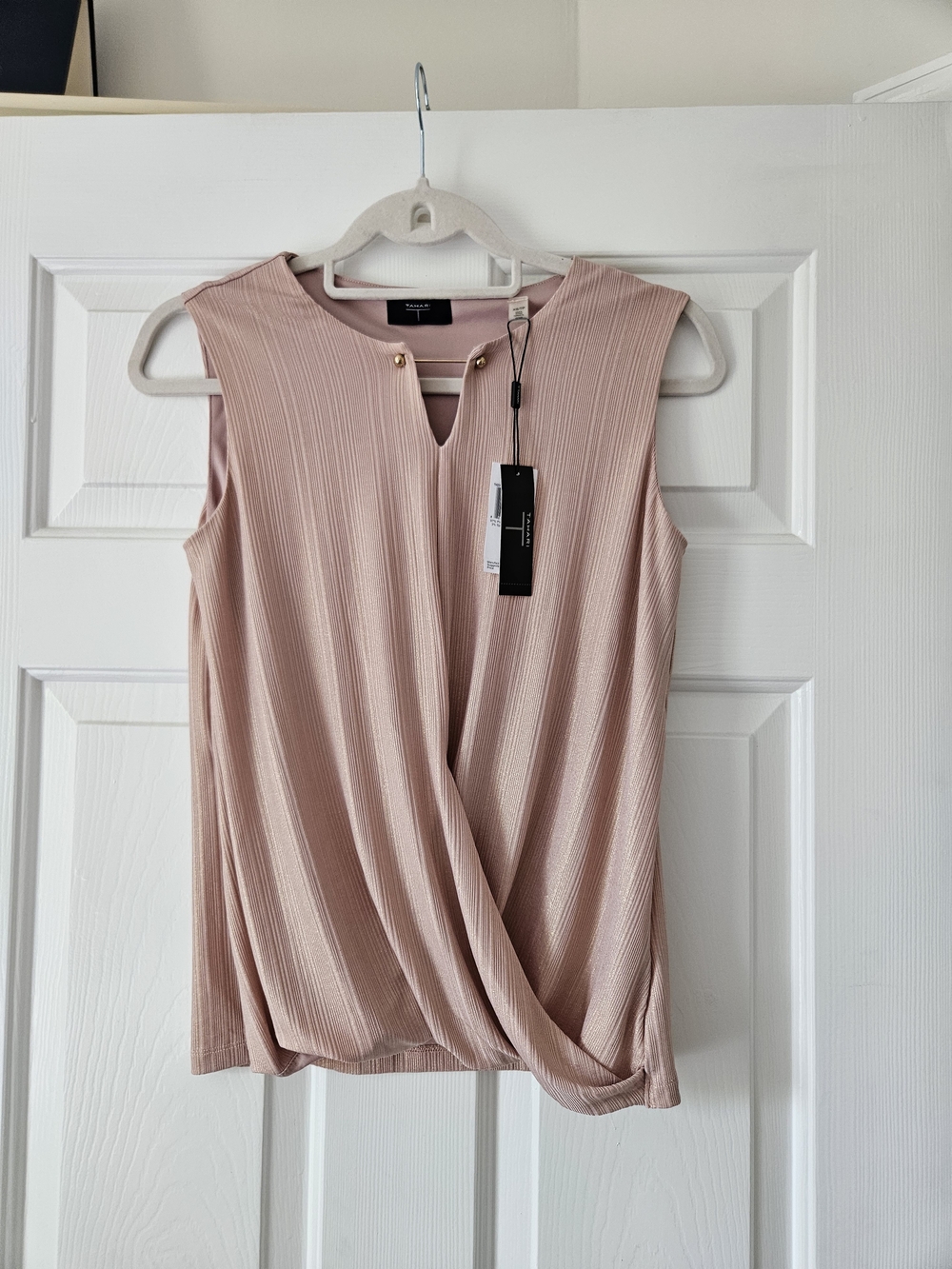 NEW***Tahari Draped Sleeveless Party Cocktail Blouse